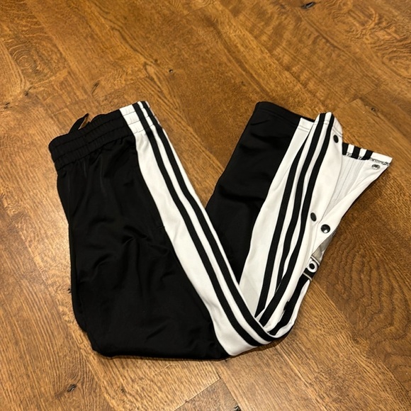 Addidas Girls Pants Black and White Size Small - Picture 1 of 6